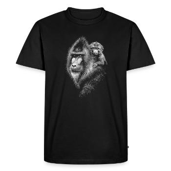 Mandrill - T-shirt Premium bio Homme - noir - Devant - Nico (187cm)
