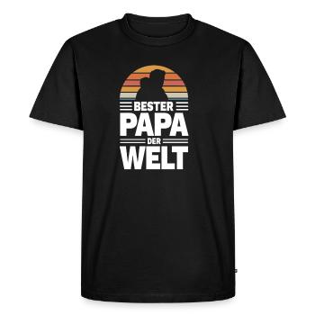 Men Shirt,Father Motivation,Thank You Dad,Love Bot - Men's Premium Organic T-Shirt - black - Front - Nico (187cm)