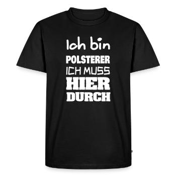 Métier de tapissier - T-shirt Premium bio Homme - noir - Devant - Nico (187cm)