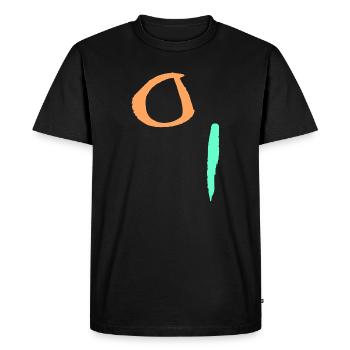 Abstraction minimale - T-shirt Premium bio Homme - noir - Devant - Nico (187cm)