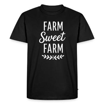 Ferme fermière mignonne Ferme en disant Ferme - T-shirt Premium bio Homme - noir - Devant - Nico (187cm)