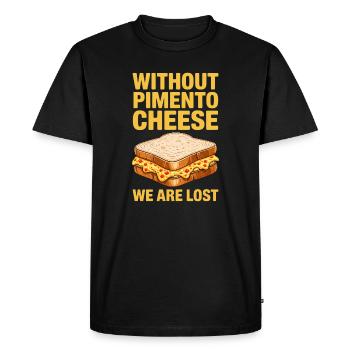 Cadeau de golf sandwich au fromage piment - T-shirt Premium bio Homme - noir - Devant - Nico (187cm)