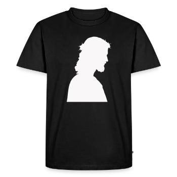 Jesus Christ Silhouette - Men's Premium Organic T-Shirt - black - Front - Nico (187cm)