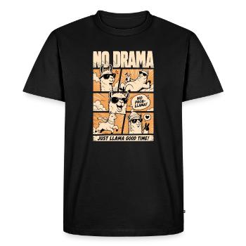 Aucune bande dessinée dramatique Llama Sunshine - T-shirt Premium bio Homme - noir - Devant - Nico (187cm)