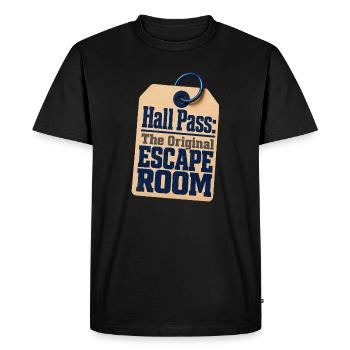 Pass Hall Humor pour Enseignants, La Salle d’Évasion Originale - T-shirt Premium bio Homme - noir - Devant - Nico (187cm)
