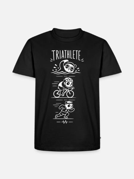 Triathlon - Männer Premium Bio T-Shirt - Schwarz