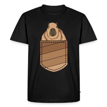 Animal Lover Cadeau Cute Chest Bag Capybara - T-shirt Premium bio Homme - noir - Devant - Nico (187cm)