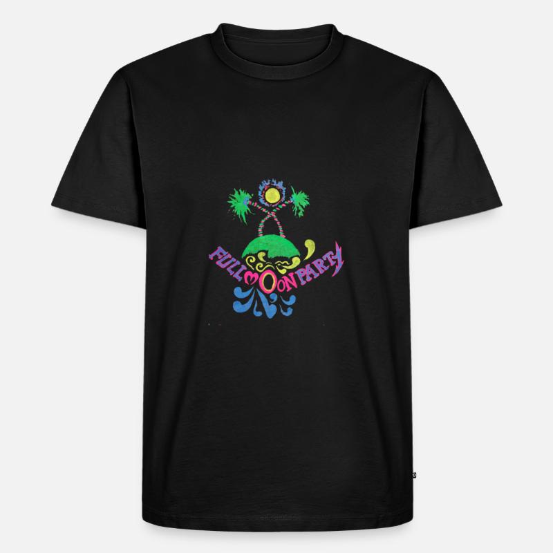 Full Moon Party - Männer Premium Bio T-Shirt - Schwarz