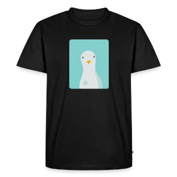 Fiese Möwe avec le doigt Stinky, Naughty Bird funny - T-shirt Premium bio Homme - noir - Devant - Nico (187cm)