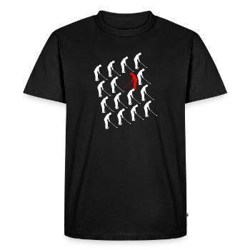Golf Gift Golf Swing Golf Course is different - Men's Premium Organic T-Shirt - black - Front - Nico (187cm)