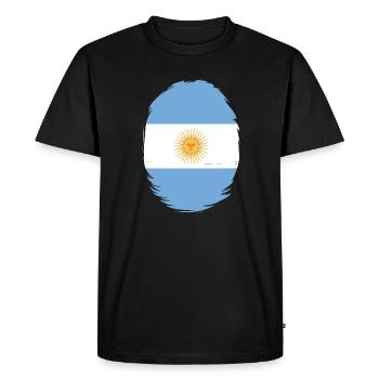 Drapeau de l’Argentine Amérique du Sud Drapeau de l’Argentine - T-shirt Premium bio Homme - noir - Devant - Nico (187cm)