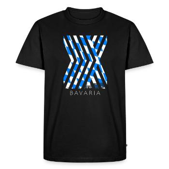 Bavaria Flag Used Look Bavarian Flag Vintage - Men's Premium Organic T-Shirt - black - Front - Nico (187cm)