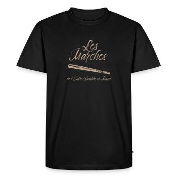 Les Marches de l'Entre-Sambre-et-Meuse - T-shirt Premium bio Homme - noir - Devant - Nico (187cm)