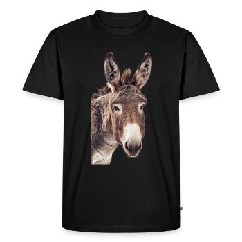 Donkey - Men's Premium Organic T-Shirt - black - Front - Nico (187cm)