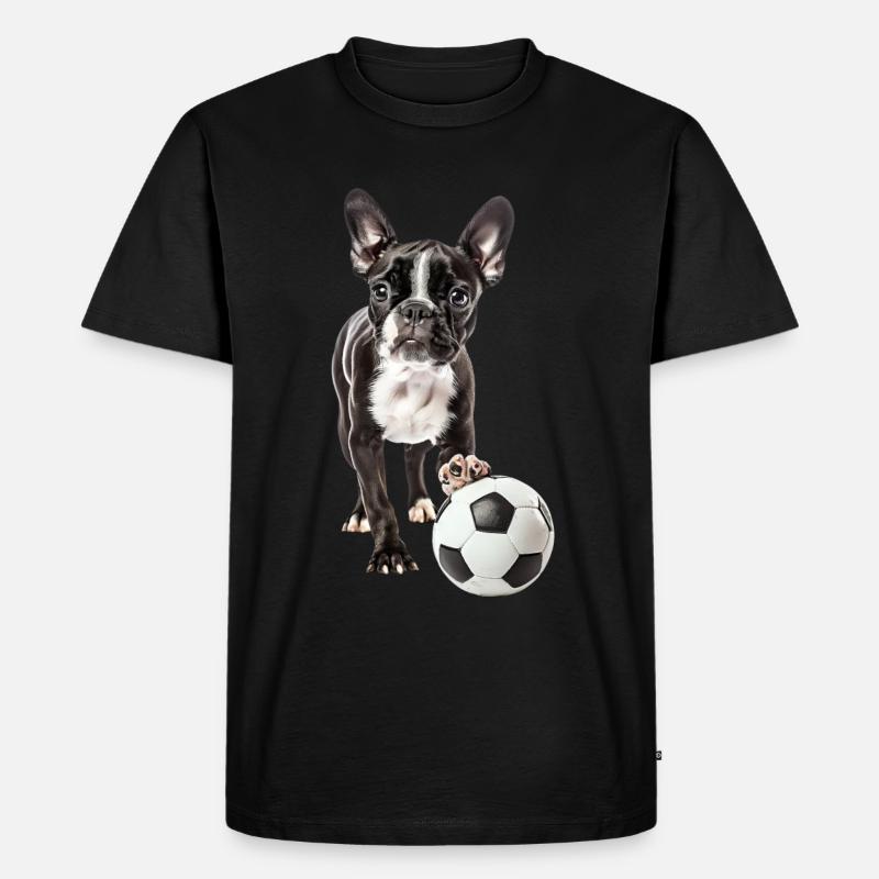 Boston Terrier - Männer Premium Bio T-Shirt - Schwarz