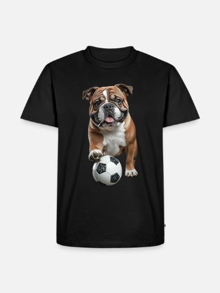 Bulldogge - Männer Premium Bio T-Shirt - Schwarz