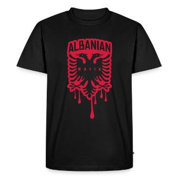 albanian mafia - Men's Premium Organic T-Shirt - black - Front - Nico (187cm)