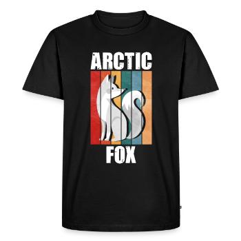 Cute arctic fox gift - Men's Premium Organic T-Shirt - black - Front - Nico (187cm)
