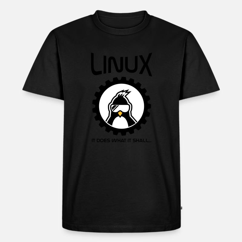 linux does what it shall - Men's Premium Organic T-Shirt - black