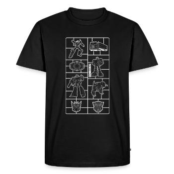 Transformers Toy Set Design In White - Men's Premium Organic T-Shirt - black - Front - Nico (187cm)
