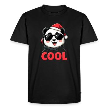 Panda cool - T-shirt Premium bio Homme - noir - Devant - Nico (187cm)
