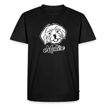 Maltese - Men's Premium Organic T-Shirt - black - Front - Nico (187cm)