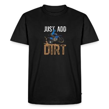 Dirt Biking Gag - T-shirt Premium bio Homme - noir - Devant - Nico (187cm)