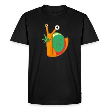 Escargot baba cool - T-shirt Premium bio Homme - noir - Devant - Nico (187cm)