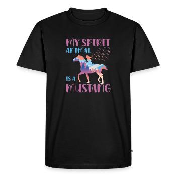 My spirit animal is a horse funny gift horse lover - T-shirt Premium bio Homme - noir - Devant - Nico (187cm)