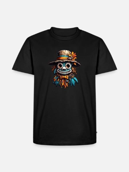 Vogelscheuche / Erntehelfer / Maisfeld / Feld - Männer Premium Bio T-Shirt - Schwarz