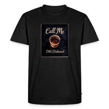 Call Me Old Fashioned Whiskey Funny - Men's Premium Organic T-Shirt - black - Front - Nico (187cm)