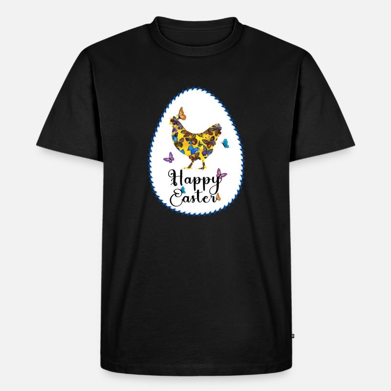 Bunte Henne - Männer Premium Bio T-Shirt - Schwarz