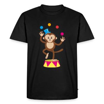 Cirque singe jongleur singe singe singe cirque - T-shirt Premium bio Homme - noir - Devant - Nico (187cm)