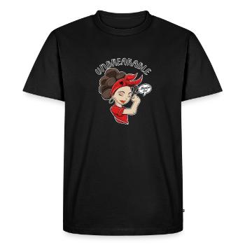 Fille albanaise incassable I Héritage albanais I - T-shirt Premium bio Homme - noir - Devant - Nico (187cm)