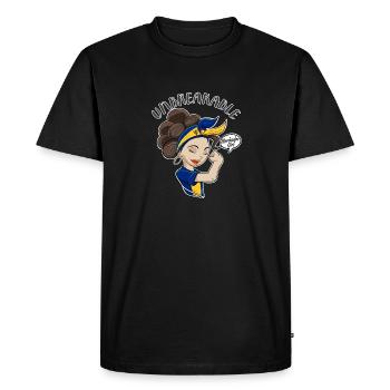 Barbados Girl Unbreakable I Patrimoine de la Barbade - T-shirt Premium bio Homme - noir - Devant - Nico (187cm)