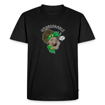 Fille brésilienne incassable I Héritage brésilien - T-shirt Premium bio Homme - noir - Devant - Nico (187cm)