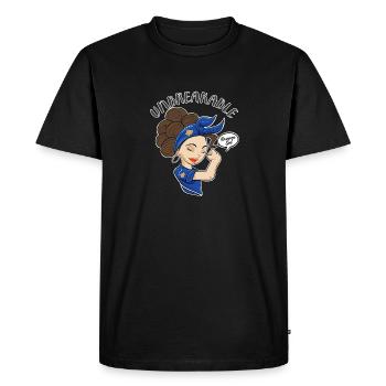 Fille kosovare incassable I Patrimoine kosovar I - T-shirt Premium bio Homme - noir - Devant - Nico (187cm)