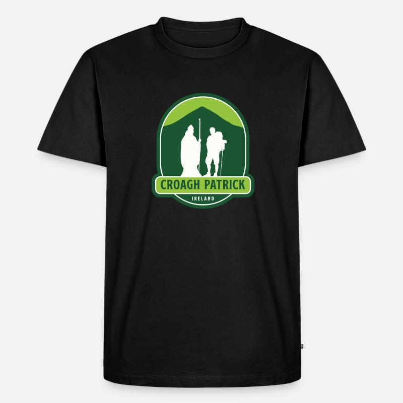 Croagh Patrick - Irland - Männer Premium Bio T-Shirt - Schwarz