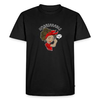 Fille marocaine incassable I Héritage marocain I - T-shirt Premium bio Homme - noir - Devant - Nico (187cm)