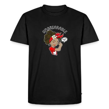 Fille péruvienne incassable I Patrimoine péruvien I - T-shirt Premium bio Homme - noir - Devant - Nico (187cm)