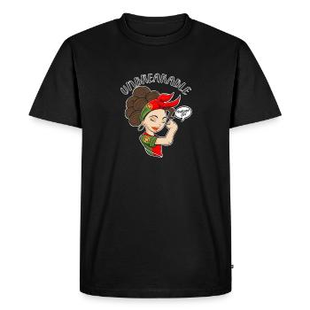 Fille portugaise Unbreakable Héritage portugais - T-shirt Premium bio Homme - noir - Devant - Nico (187cm)