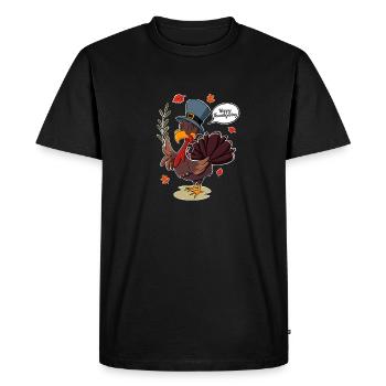Journée de la Turquie I Joyeux Thanksgiving Turquie - T-shirt Premium bio Homme - noir - Devant - Nico (187cm)