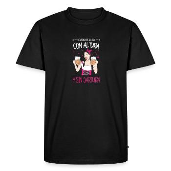 Despedida De Soltera Con Altura Y Sin Jartura - T-shirt Premium bio Homme - noir - Devant - Nico (187cm)