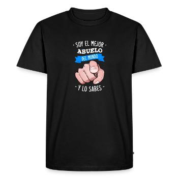 Soy El Mejor Abuelo Del Mundo Y Lo Sabes - T-shirt Premium bio Homme - noir - Devant - Nico (187cm)