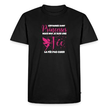 Certaines Sont Princesses Mais Moi Je Suis Une - T-shirt Premium bio Homme - noir - Devant - Nico (187cm)