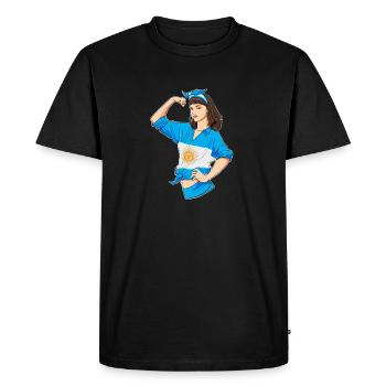 Argentine Fille Incassable I Patrimoine Argentine - T-shirt Premium bio Homme - noir - Devant - Nico (187cm)
