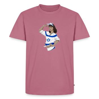 Fille israélienne incassable I Héritage israélien I - T-shirt Premium bio Homme - mauve - Devant - Nico (187cm)