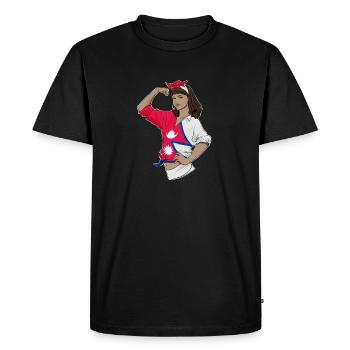 Nepalese Girl Unbreakable I Nepalese Heritage I - Men's Premium Organic T-Shirt - black - Front - Nico (187cm)