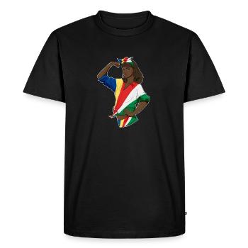 Seychelles Girl Unbreakable I Heritage Seychelles - T-shirt Premium bio Homme - noir - Devant - Nico (187cm)