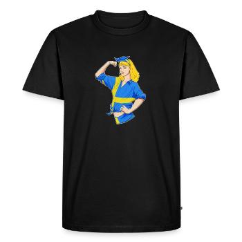 Fille suédoise incassable I Héritage suédois I - T-shirt Premium bio Homme - noir - Devant - Nico (187cm)